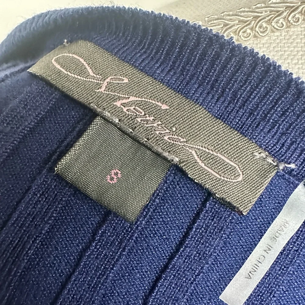 MERTICO / Royal Blue Ribbed Sweater / Small - Picture 8 of 9